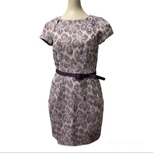 Preowned CAROLINA HERRERA Purple Belted  Dress, Size 4 !!!!